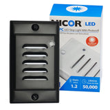 NICOR LED Step Light with Photocell Sensor Including Black Vertical Faceplate