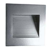 NICOR LED Square Accent Pathway Steplight, Nickel - BulbAmerica