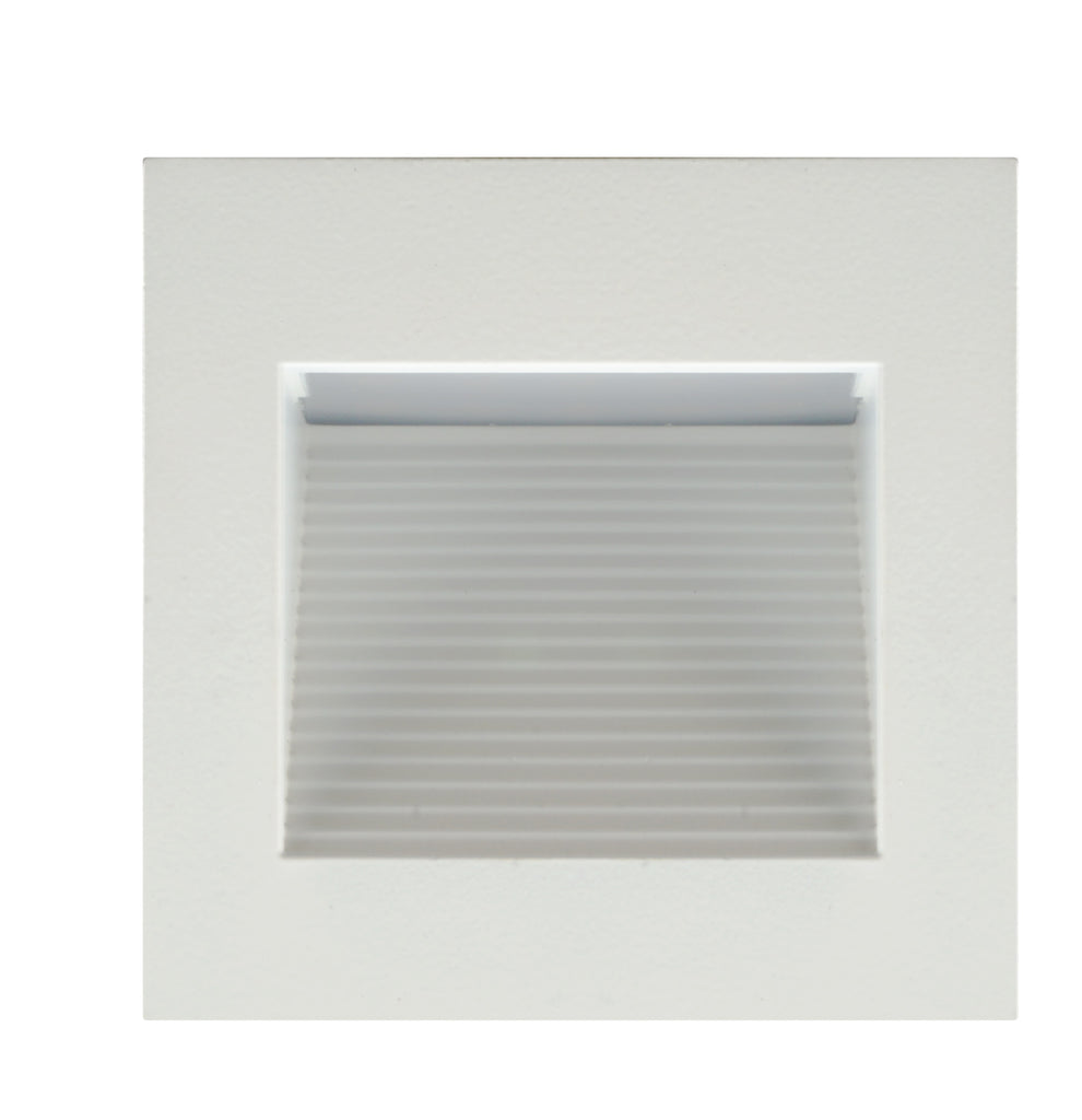 NICOR LED Square Accent Pathway Steplight, White