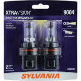 2-PK SYLVANIA 9004 XtraVision HB1 Halogen Headlight Bulb