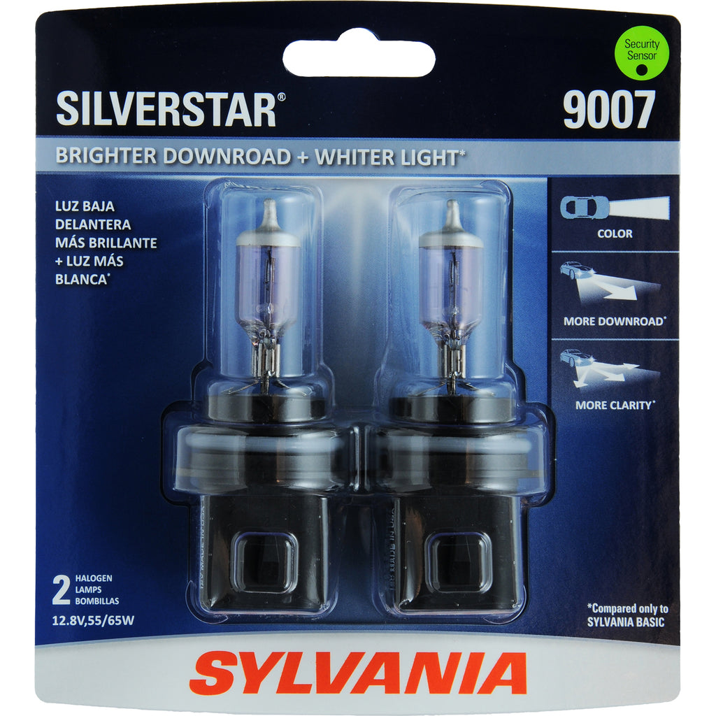2-PK SYLVANIA 9007 SilverStar High Performance Halogen Headlight Bulb