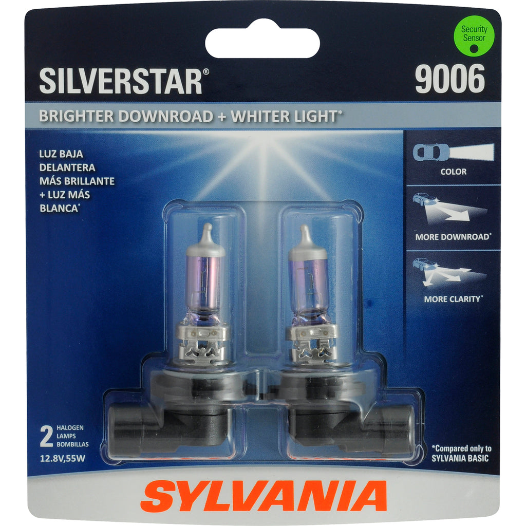 2-PK SYLVANIA 9006 SilverStar High Performance Halogen Headlight Bulb