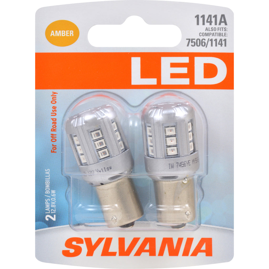 2-PK SYLVANIA 1141 Amber LED Automotive Bulb