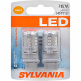 2-PK SYLVANIA 4157 Amber LED Automotive Bulb - also fits 3457 & 3157