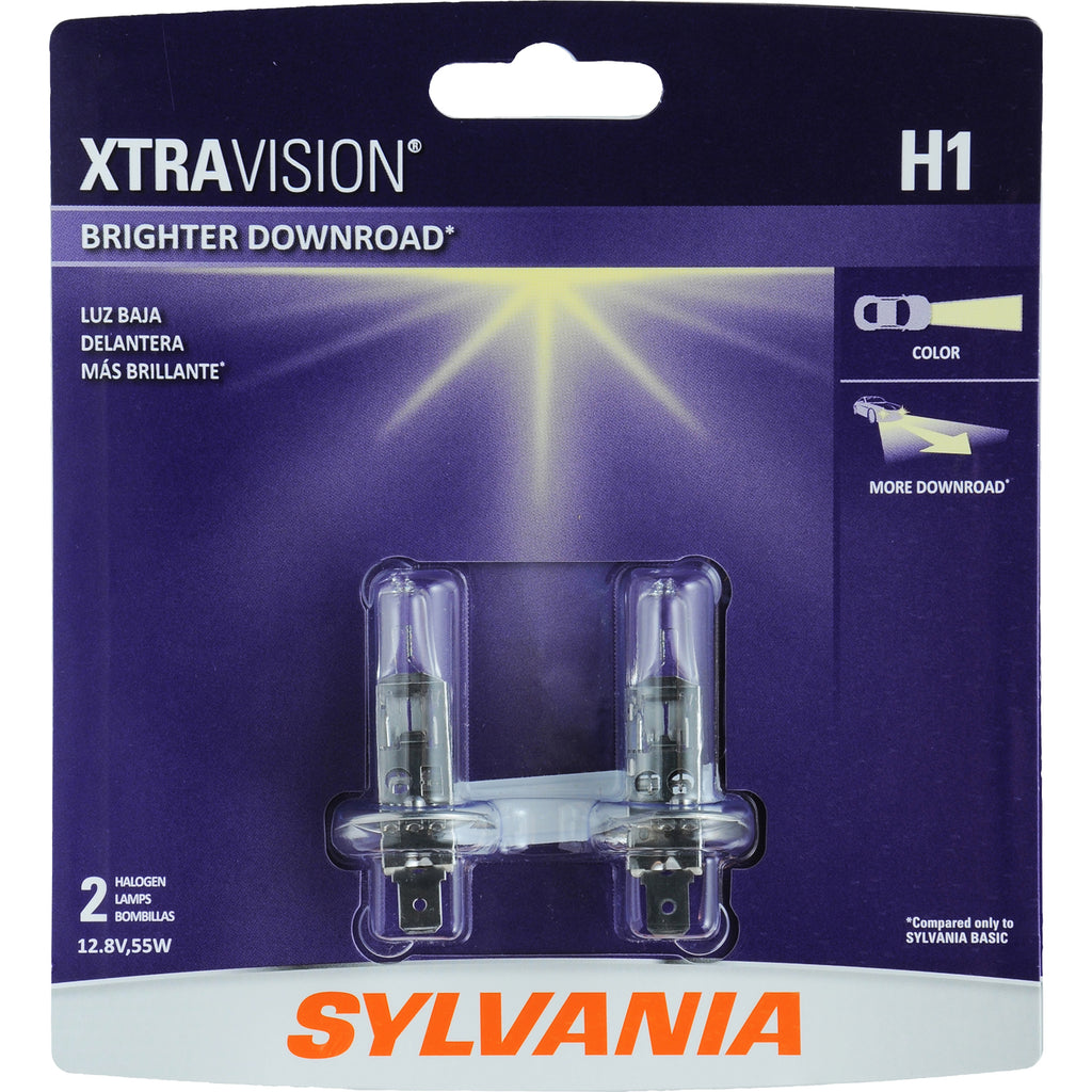 2-PK SYLVANIA H1 XtraVision Headlight Automotive Bulb