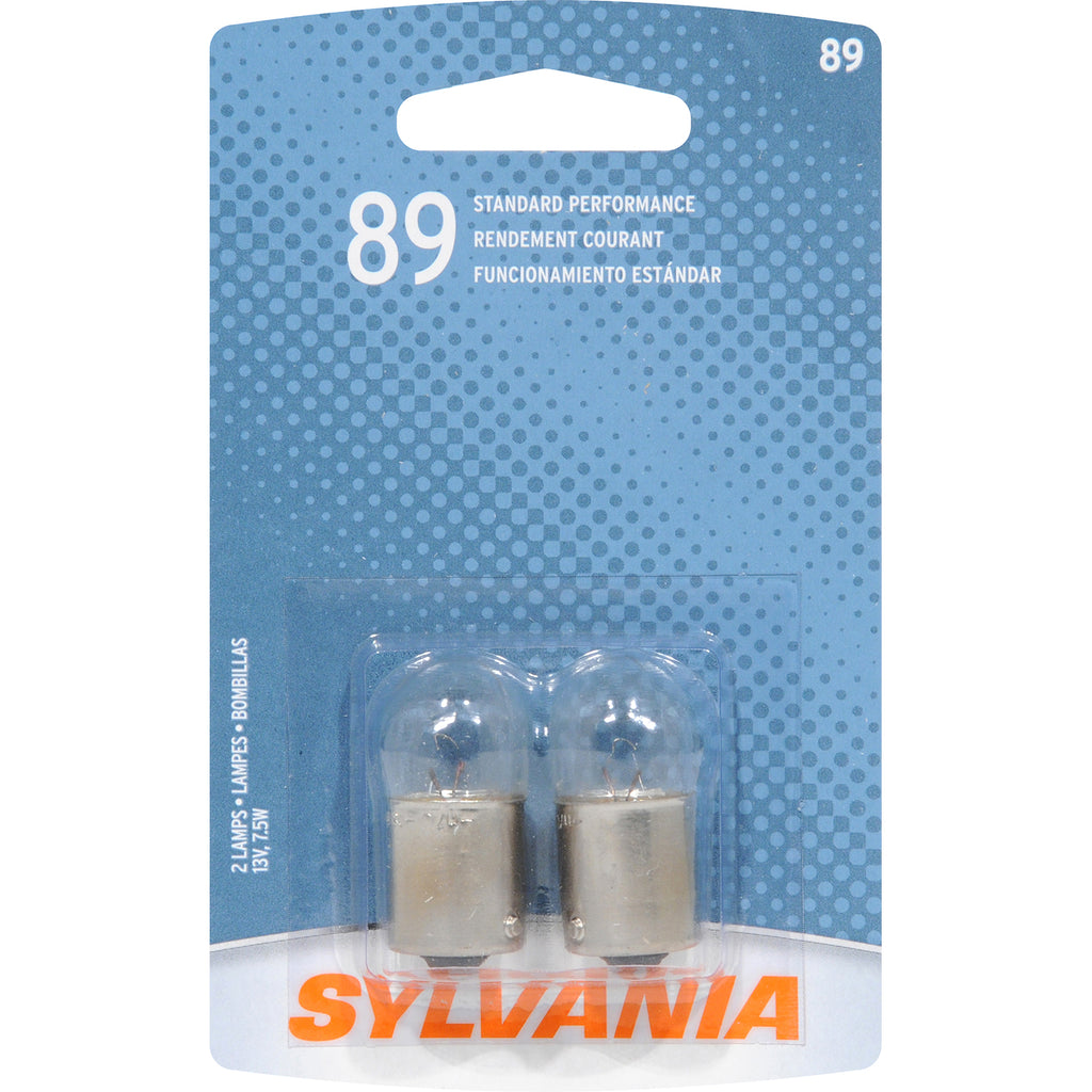 2-PK SYLVANIA 89 Basic Automotive Light Bulb