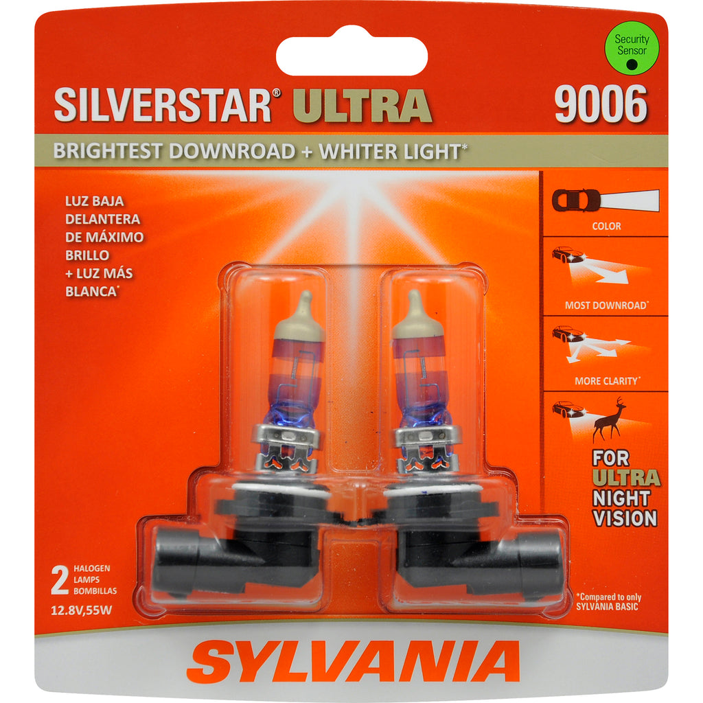 2-PK SYLVANIA 9006 HB4 SilverStar Ultra High Performance Halogen Headlight Bulb
