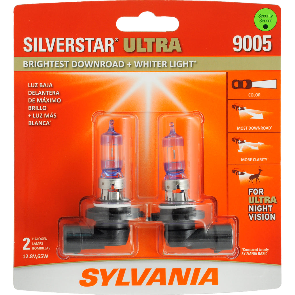 2-PK SYLVANIA 9005 HB3 SilverStar Ultra High Performance Halogen Headlight Bulb