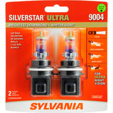 2-PK SYLVANIA 9004 SilverStar Ultra High Performance Halogen Headlight Bulb