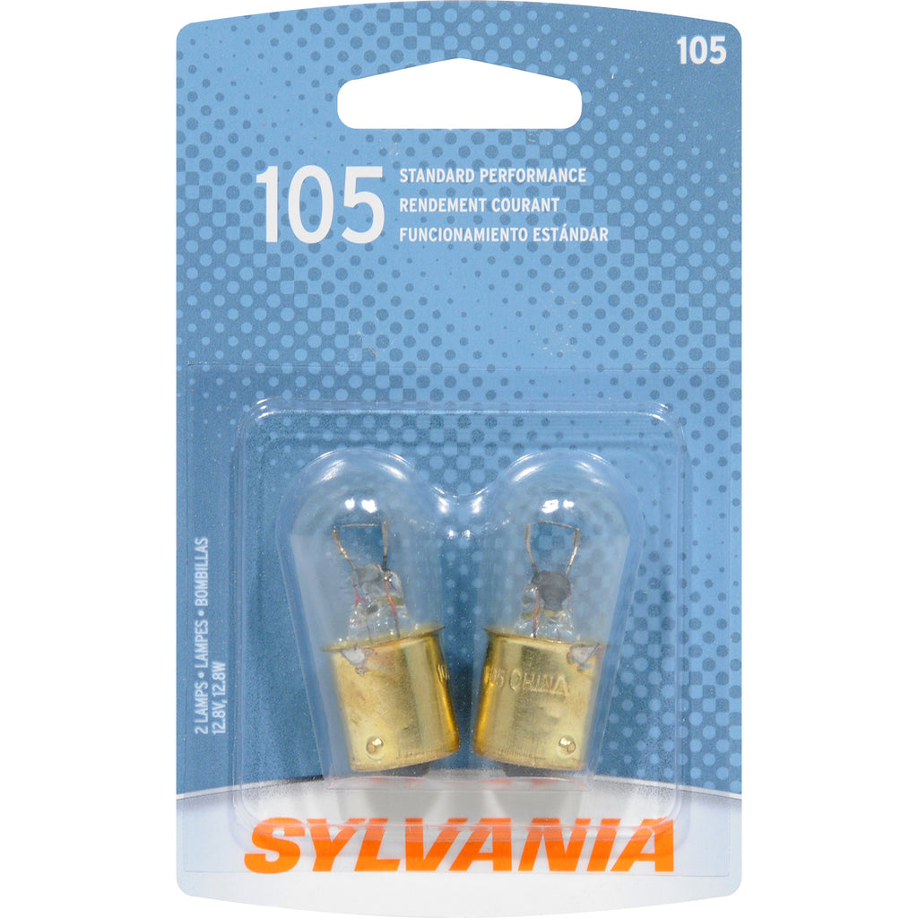 2-PK SYLVANIA 105 Basic Automotive Light Bulb