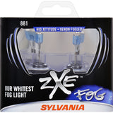 2-PK SYLVANIA 881 zXe High Performance Halogen Fog Light Bulb