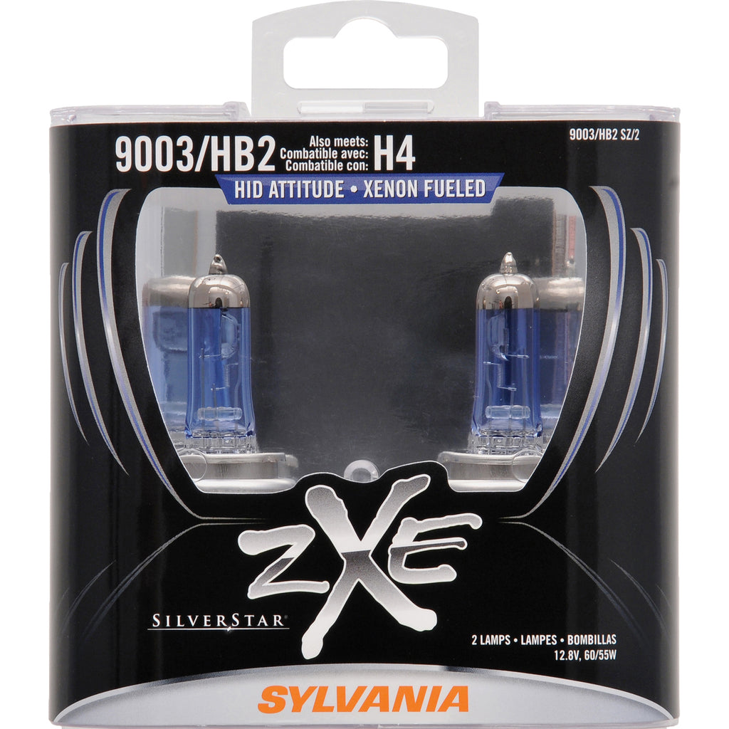 2-PK SYLVANIA 9003 fit H4 SilverStar zXe High Performance Halogen Headlight Bulb
