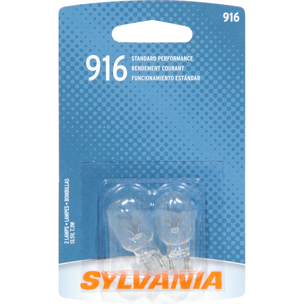 2-PK SYLVANIA 916 Basic Automotive Light Bulb
