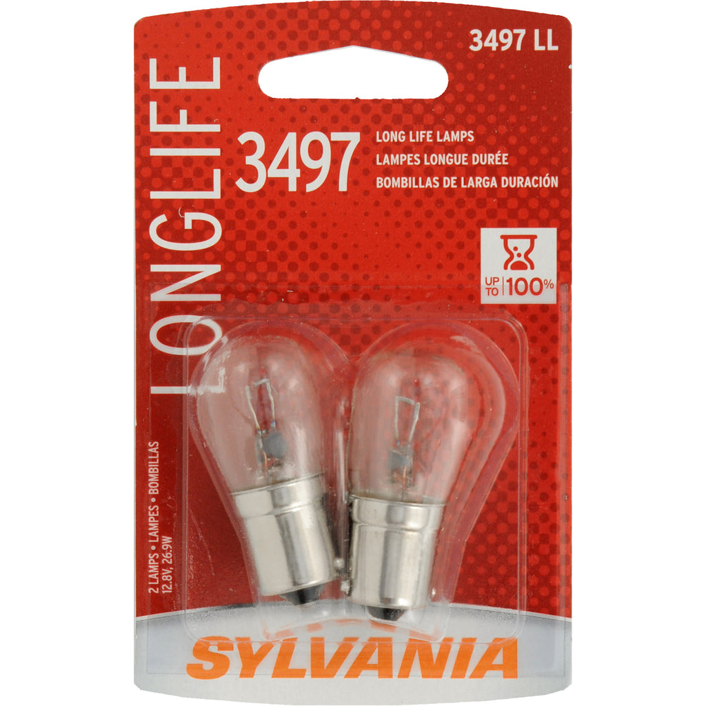 2-PK SYLVANIA 3497 Long Life Automotive Light Bulb