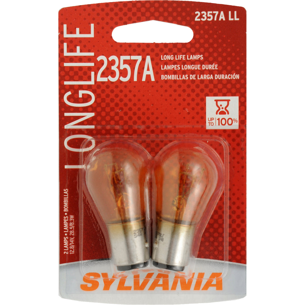 2-PK SYLVANIA 2357A Long Life Automotive Light Bulb