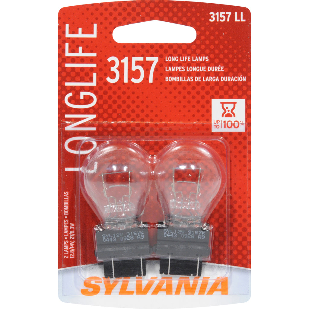2-PK SYLVANIA 3157 Long Life Automotive Light Bulb