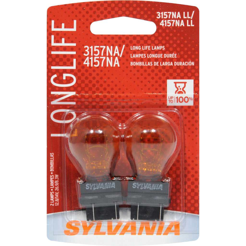 2-PK SYLVANIA 3157NA/4157NA Long Life Automotive Light Bulb