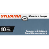 10-PK SYLVANIA 3057 Long Life Automotive Light Bulb