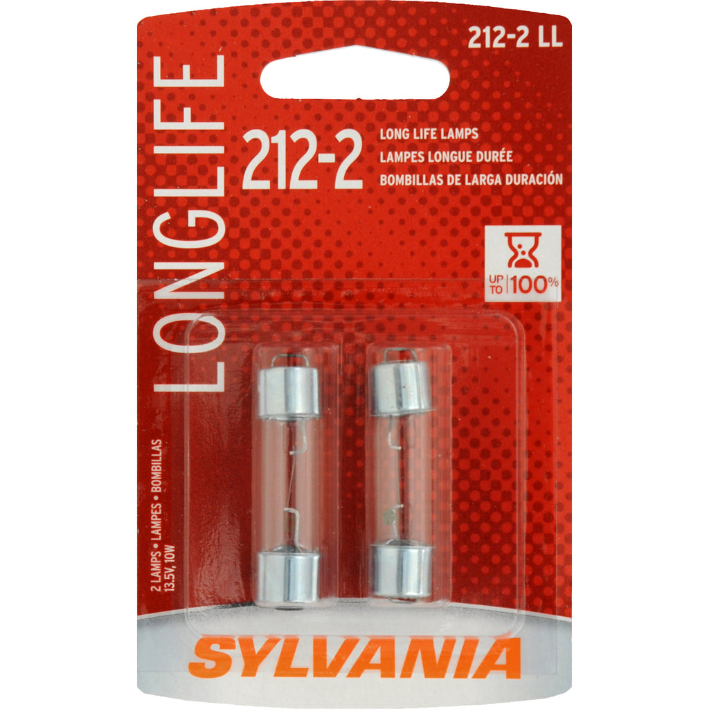 2-PK SYLVANIA 212-2 Long Life Automotive Light Bulb