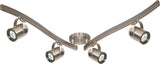 Track Kit Mounted Track Lighting Light Fixture in Brushed Nickel Finish