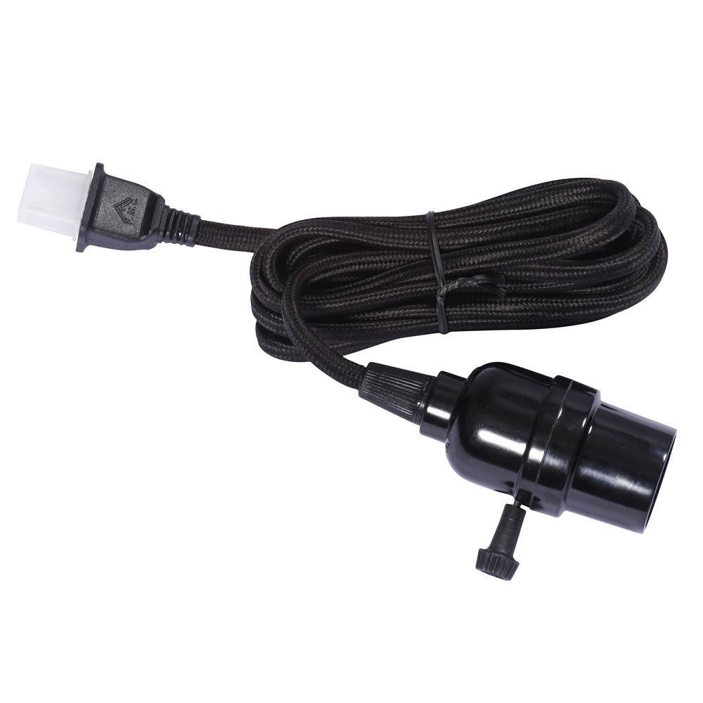 Vickerman E26 Black Socket 8' Cord On/Off Switch