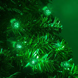 70 Green G12 LED String Lights, Green Wire, 4" Spacing_4
