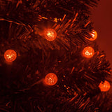 70 Amber/Orange G12 LED String Lights, Green Wire, 4" Spacing_4