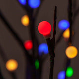 6-ft. Brown Lighted Ornamental Tree, Multicolor LED - BulbAmerica