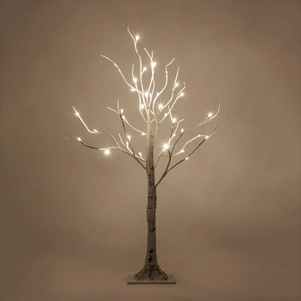 5-ft. Warm White LED Birch Tree
