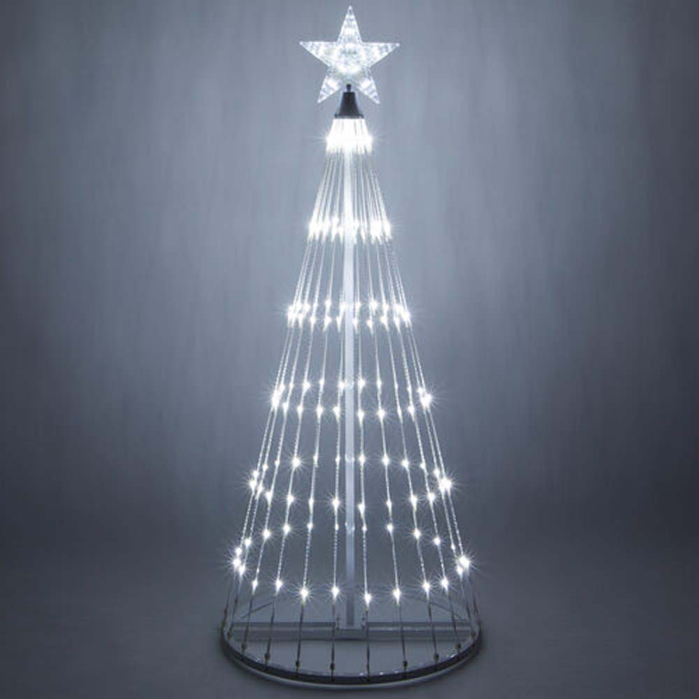 6-ft. Cool White LED Animated Outdoor Lightshow Christmas Tree