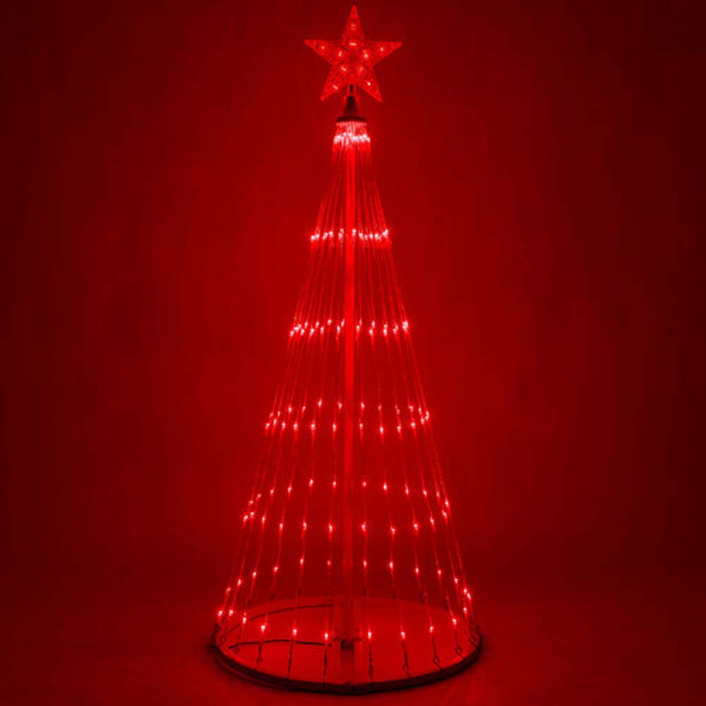 6-ft. Red LED Animated Outdoor Lightshow Christmas Tree