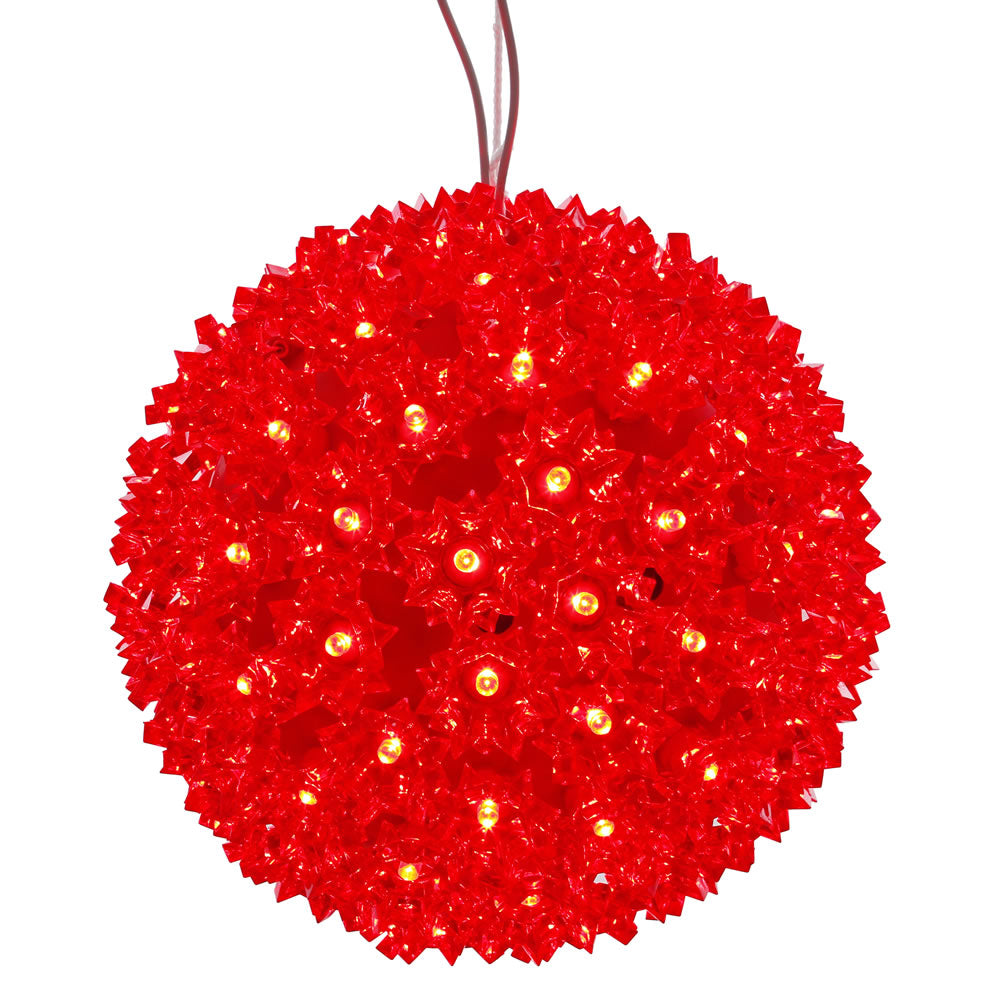 Vickerman 50Lt x 6" LED Red Starlight Sphere