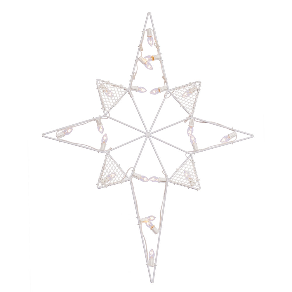Vickerman 39 in. x 30 in. LED C7 Wire Silh Star-Bethlehe
