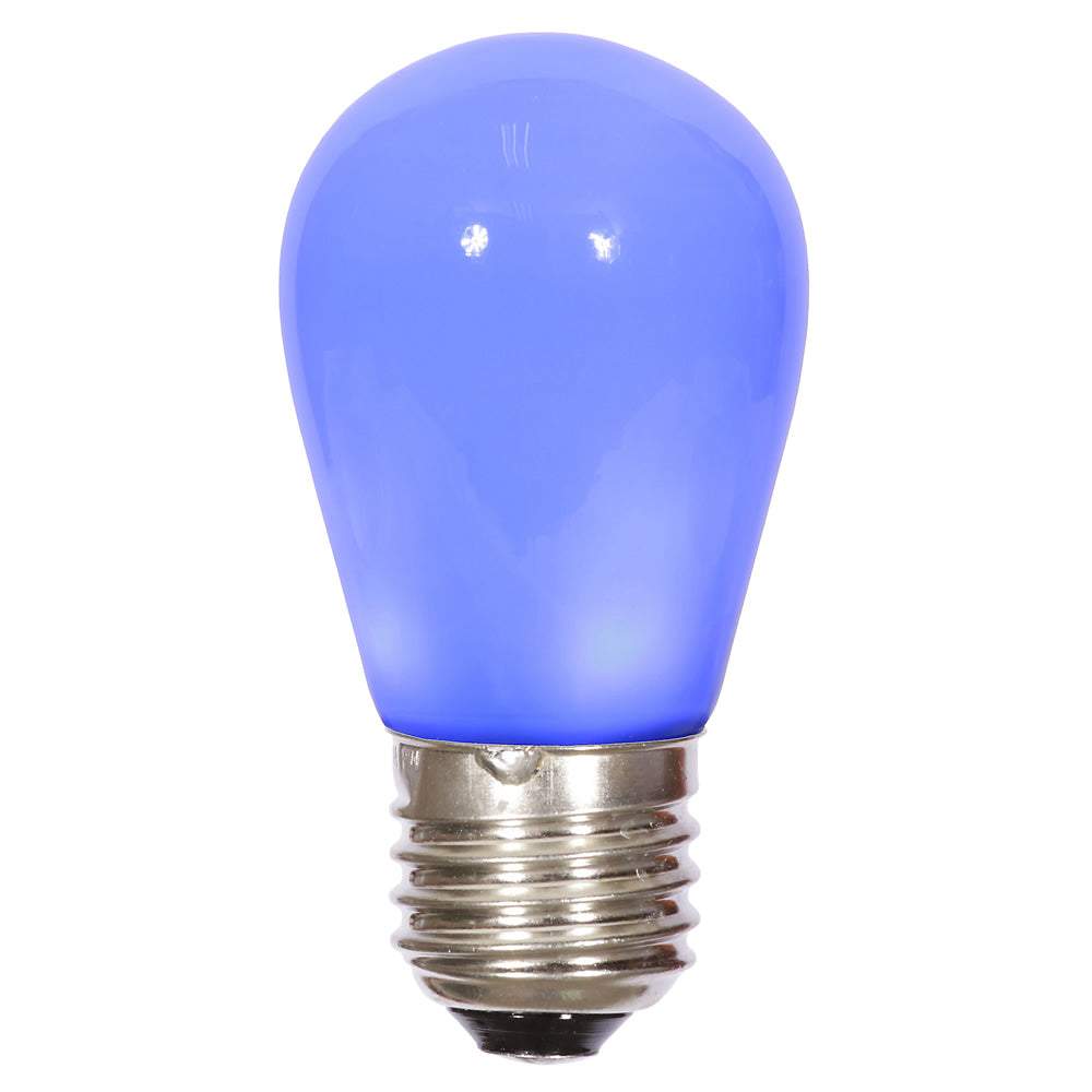 5Pk - Vickerman 1.3w 130v S14 LED Blue Ceramic E26 NK Base Christmas Light Bulb