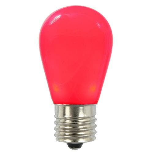 S14 LED Red Ceramic Bulb 1.3W E26 Medium Nickel Base 130V Vickerman X14SC03