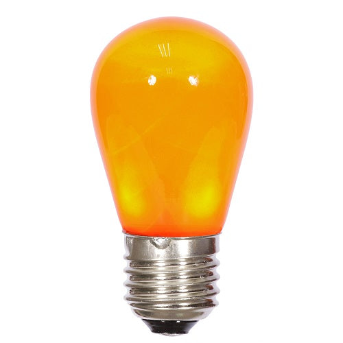 5Pk - Vickerman 1.3w 130v S14 LED Orange Ceramic E26 Base Christmas Light Bulb