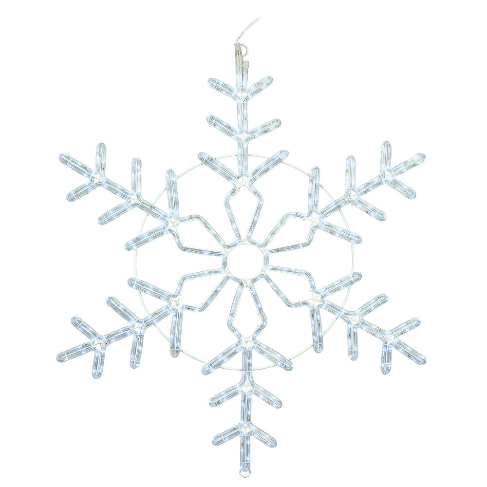 Vickerman 36 inch Pure White LED Forked Snowflake Christmas Decor