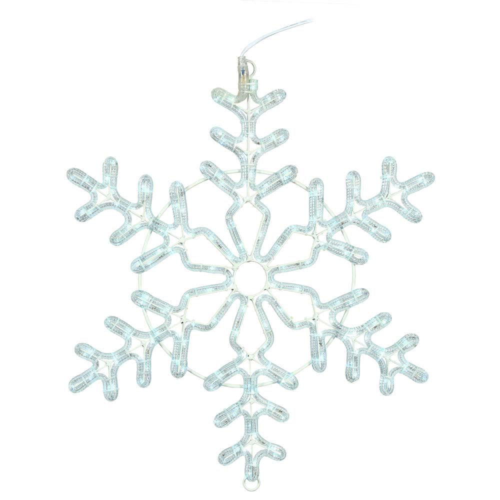 Vickerman 48 inch Pure White LED Forked Snowflake Christmas Decor