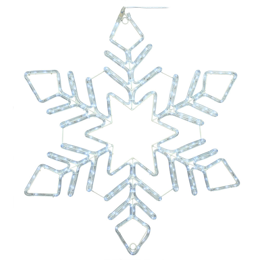 Vickerman 24 inch Pure White LED Twinkle Star Snowflake Christmas Decor