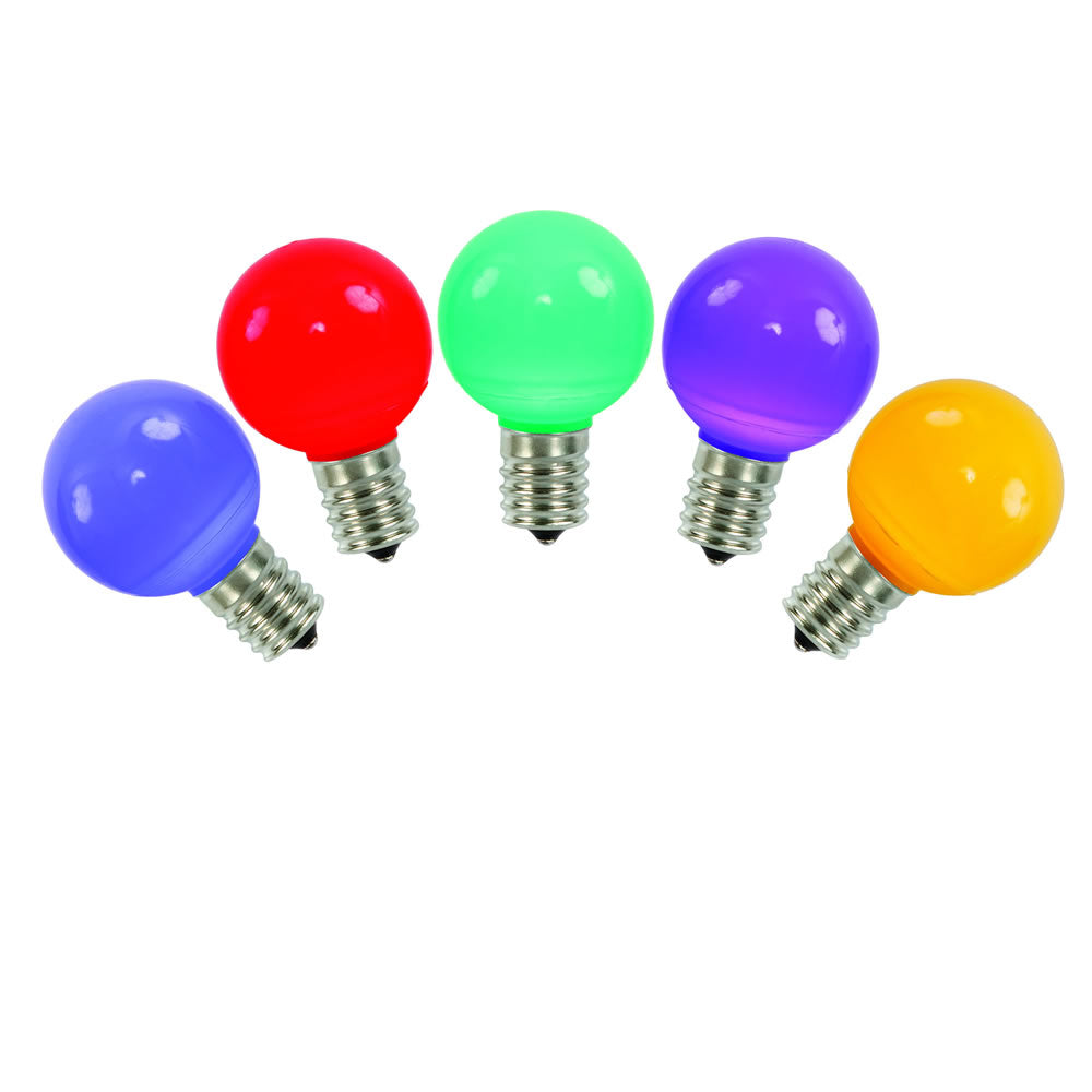 5PK -Vickerman Multi-Colored Ceramic G50 LED Replacement Bulb