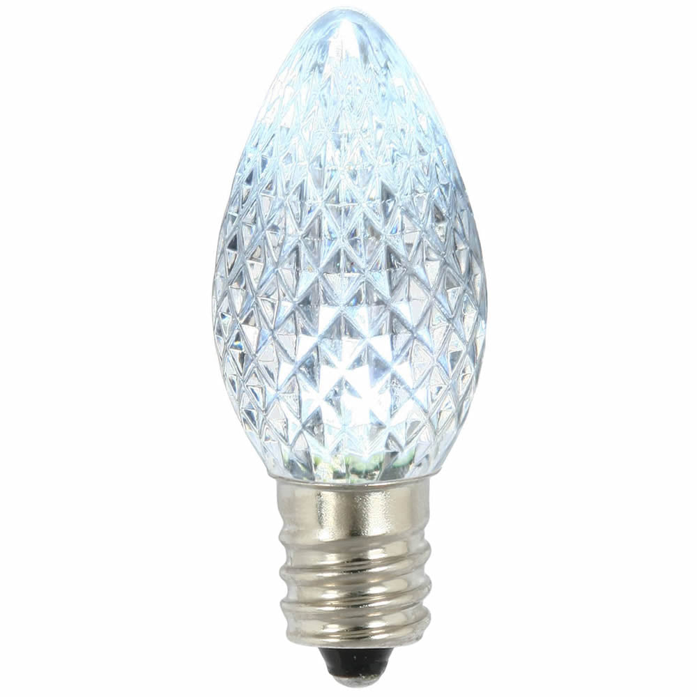 25PK - Vickerman C7 Faceted LED Cool White Bulb 0.96W