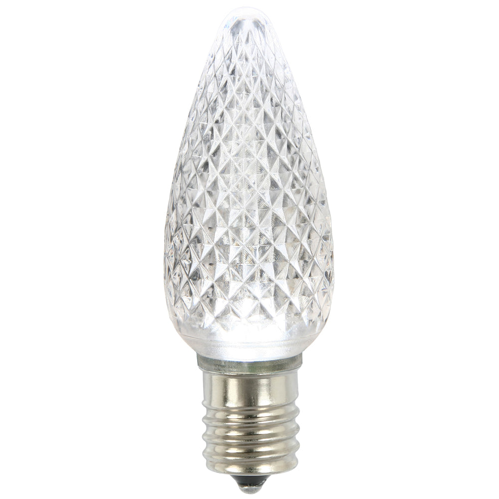 25PK - Vickerman C9 Faceted LED Pure White Twinkle Bulb