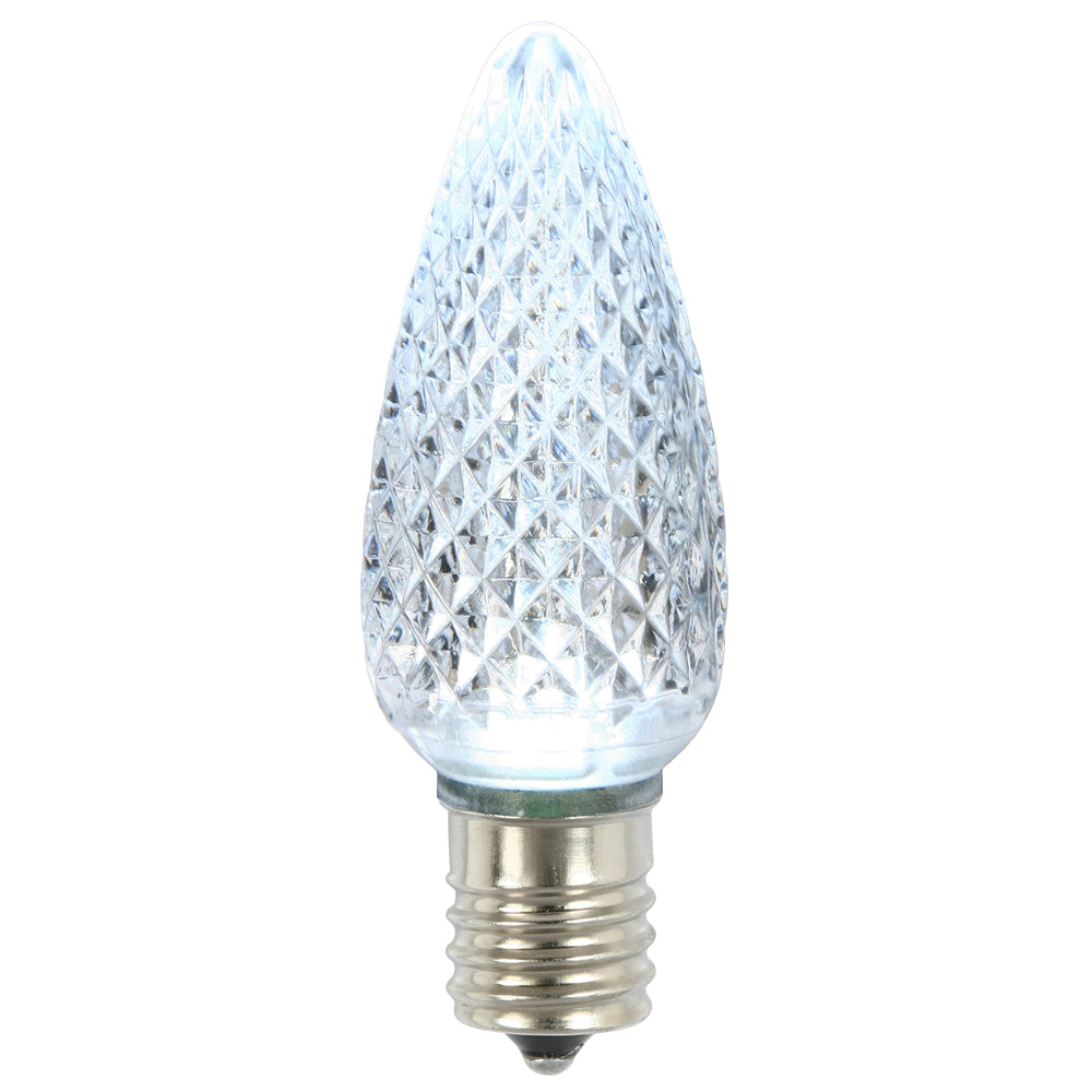 25PK - Vickerman C9 Faceted LED Cool White Bulb 0.96W