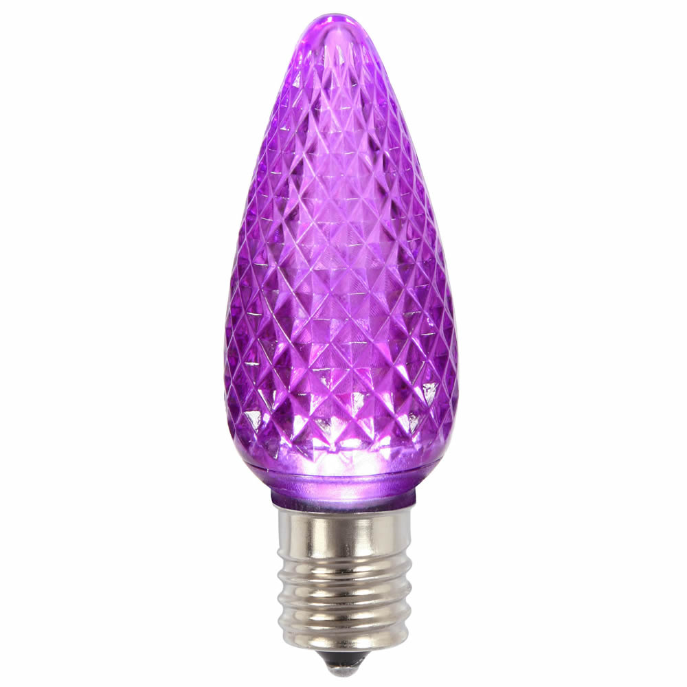 25PK - Vickerman C9 Faceted LED Purple Bulb 0.96W