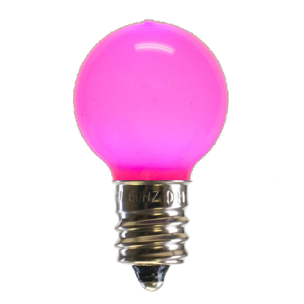 25PK - Vickerman Pink Ceramic G30 LED Replacement Bulb