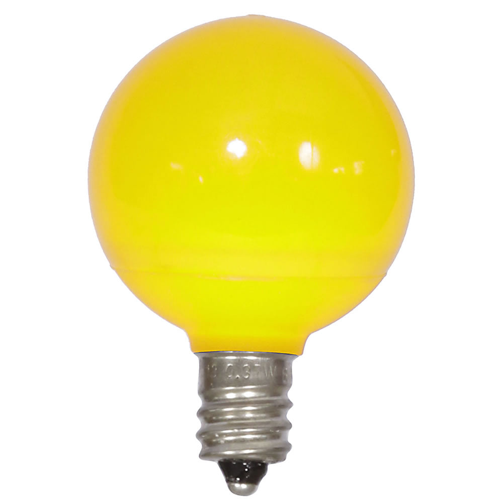 25PK - Vickerman Yellow Ceramic G40 LED Replacement Bulb