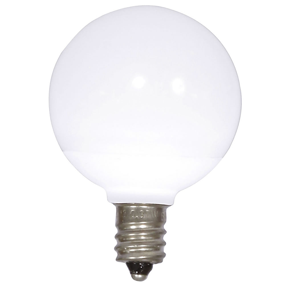 25PK - Vickerman Pure White Ceramic G40 LED Replacement Bulb