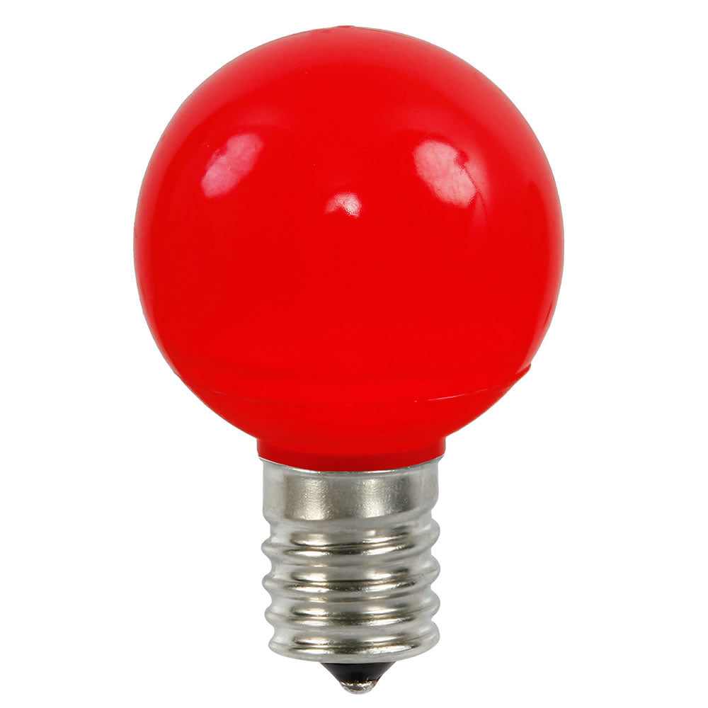 25PK - Vickerman Red Ceramic G50 LED Replacement Bulb