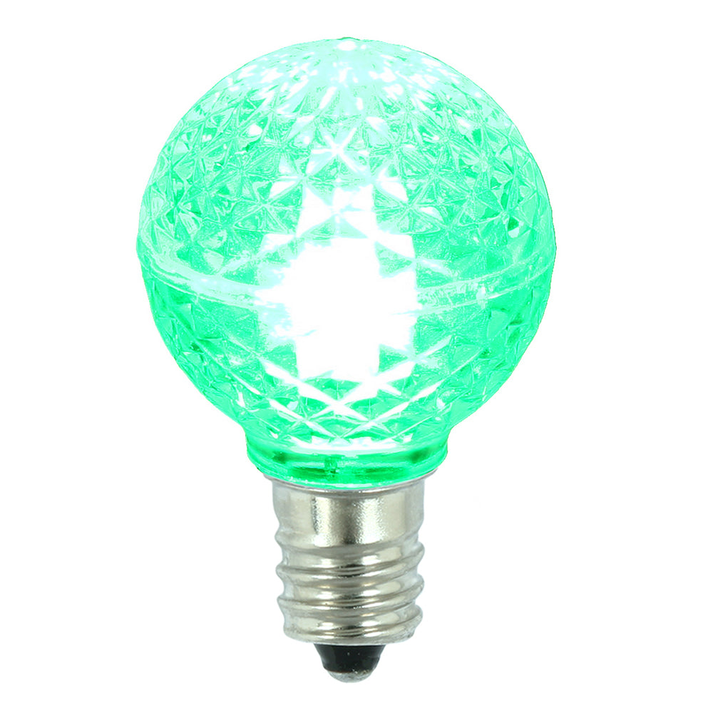 25PK - Vickerman Green Faceted G30 LED Replacement Bulb