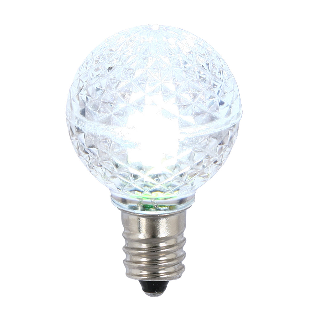 25PK - Vickerman Cool White Faceted G30 LED Replacement Bulb